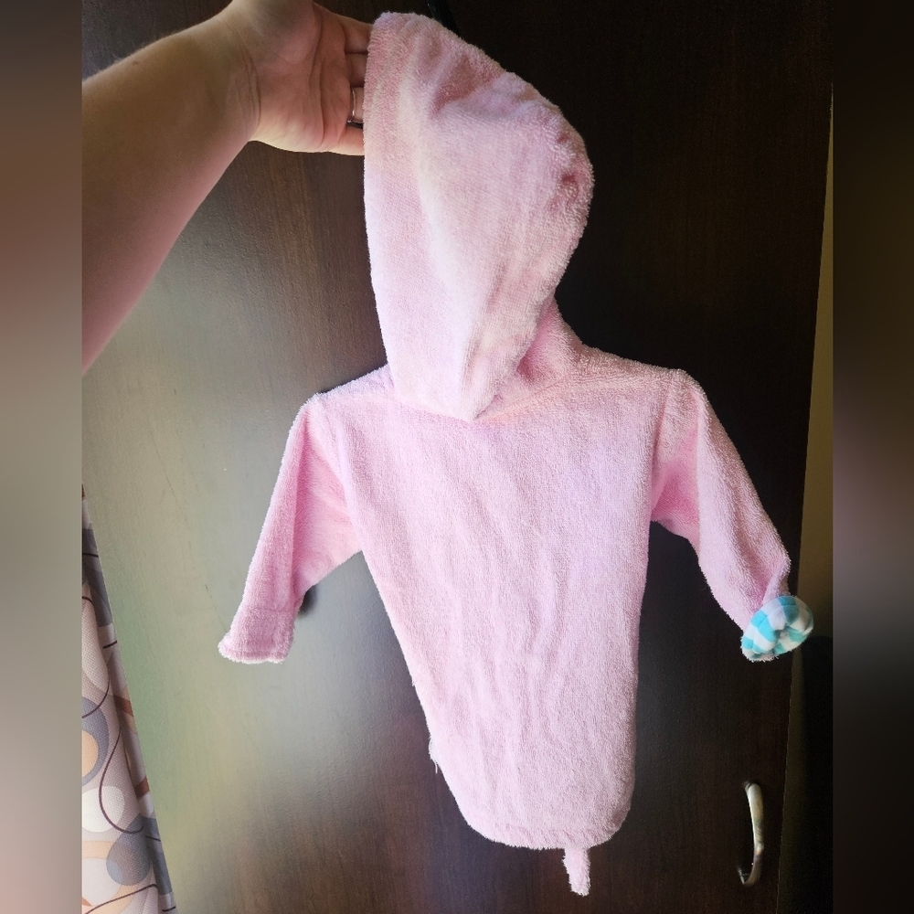 Vintage Luvable Friends Pink Kids Robe with Dolphin Design - Picture 4 of 4